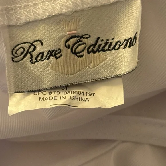 Rare Editions Girls Sailor Dress White with Navy with Bow. - Picture 4 of 11